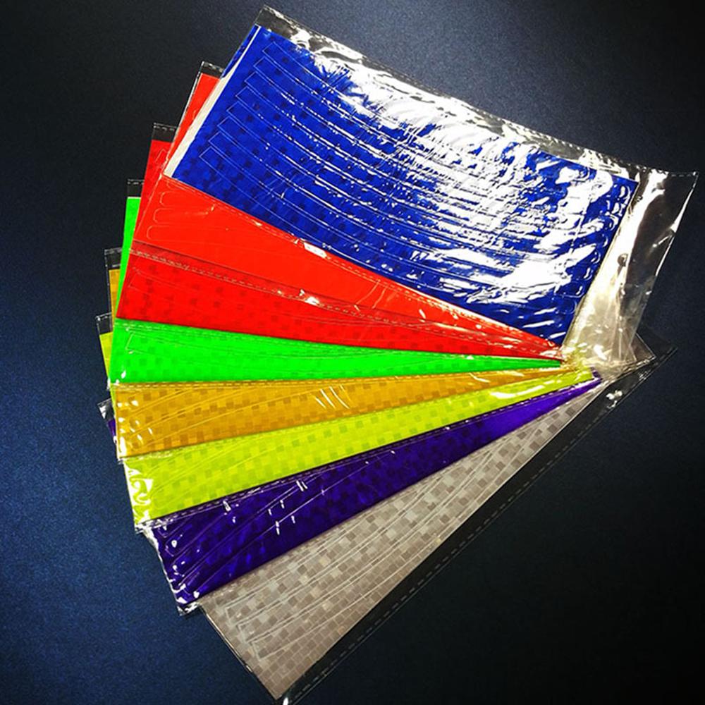 Bike Wheel Sticker Reflector Sticker Fluorescent Reflective Strip Reflector Tape Bicycle Sticker