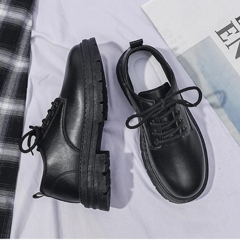 Модная кожаная обувь для мужчин Модная мужская формальная обувь Удобная износостойкая на толстой подошве Мужские туфли для скейтборда Zapatos De Vestir Hombre