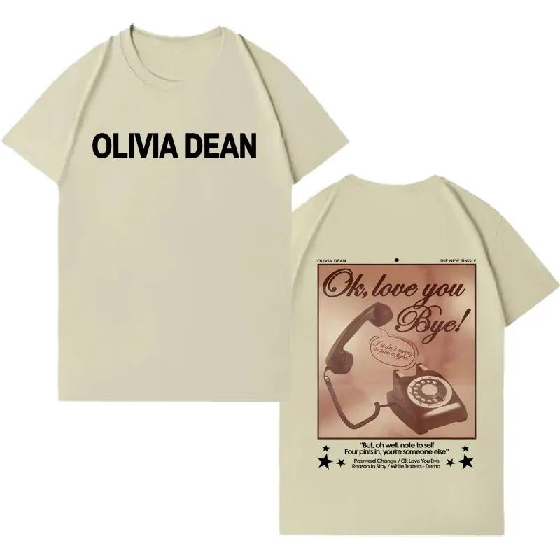 Singer Olivia Dean Popluar Graphic Cover Short Sleeve Tee Mens Womens Hip Hop Oversized High Quality Cotton Casual Cozy Tshrits