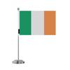 Drapeau De Bureau - Irlande - 14 X 21 Cm - Polyester - Impression Recto/verso - Acier Inoxydable