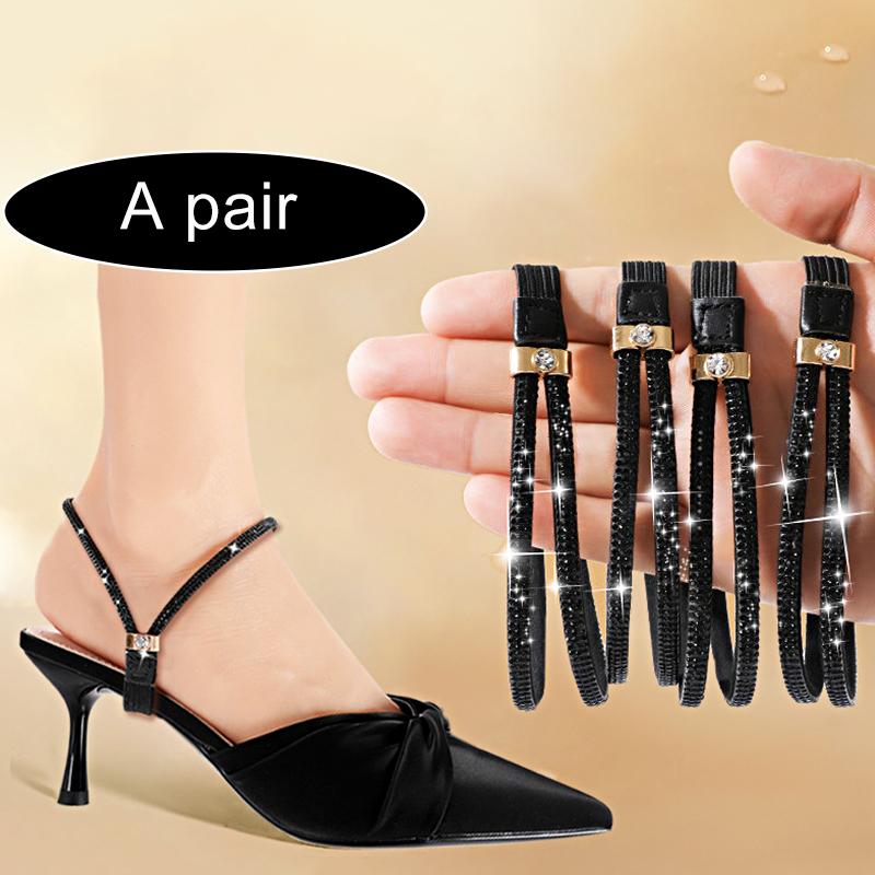 1 пара прозрачных удобных эластичных шнурков Simplely Tie, практичных, не требующих установки, с ромбами, полихромными узорами