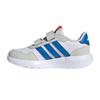 Adidas Run 60s Cf Fashionable Breathable Low-Top Kids Casual Shoes Kids Sneakers White Air-Force-Blue Half-Impact-Orange JH6211