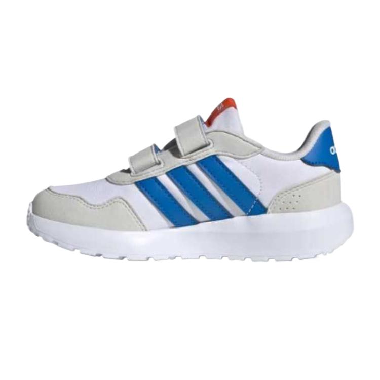 Adidas Run 60s Cf Fashionable Breathable Low-Top Kids Casual Shoes Kids Sneakers White Air-Force-Blue Half-Impact-Orange JH6211