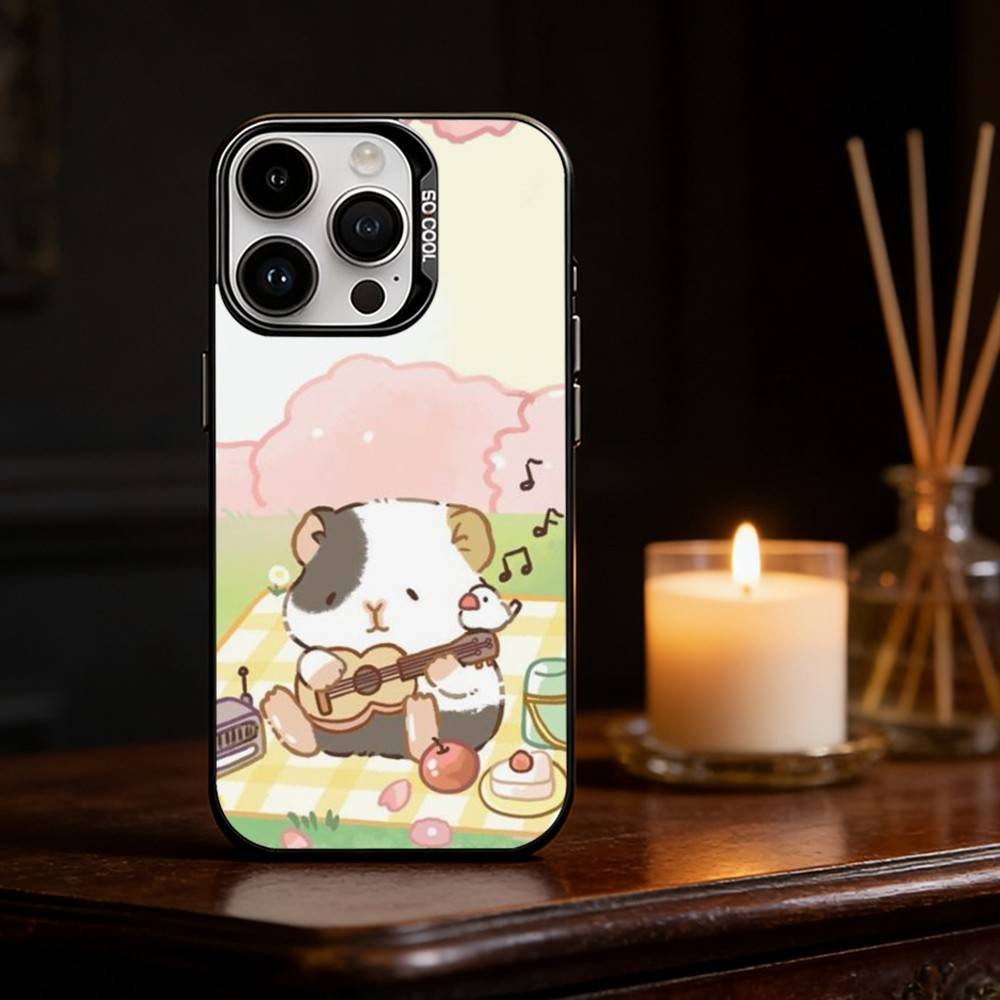 H-Healing морская свинка Чехол для телефона Цвет Серебряный Корпус Для IPhone 17 16 15 14 13 12 11 Pro Max Plus