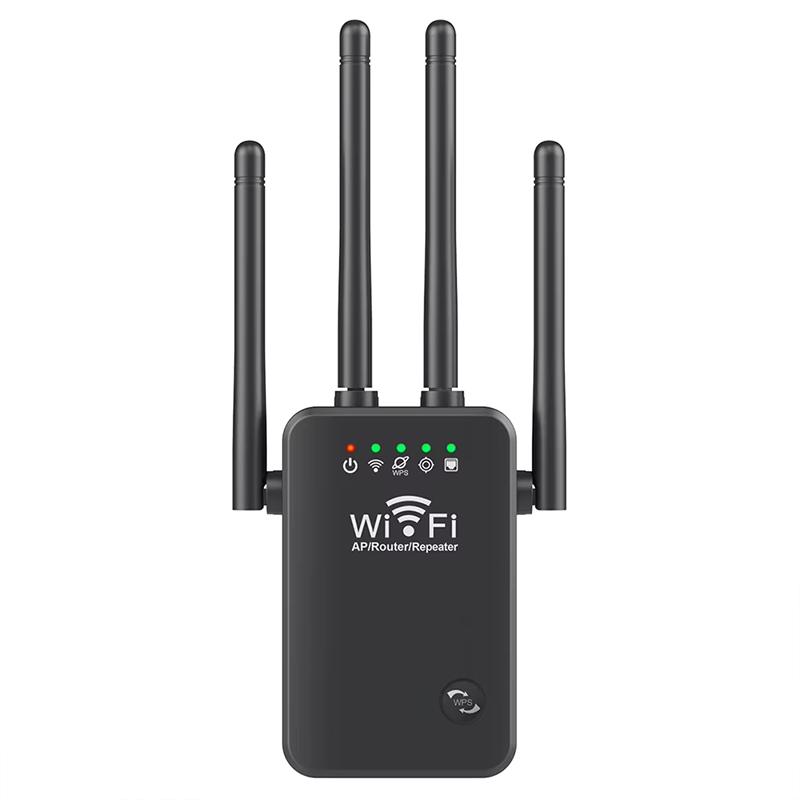 Усилитель Wi-Fi Сигнала 2.4G Беспроводной Повторитель Wi-Fi Интернета 300 Мбит/с 4 Антенны Дальнего Действия С Портом Ethernet Для Дома