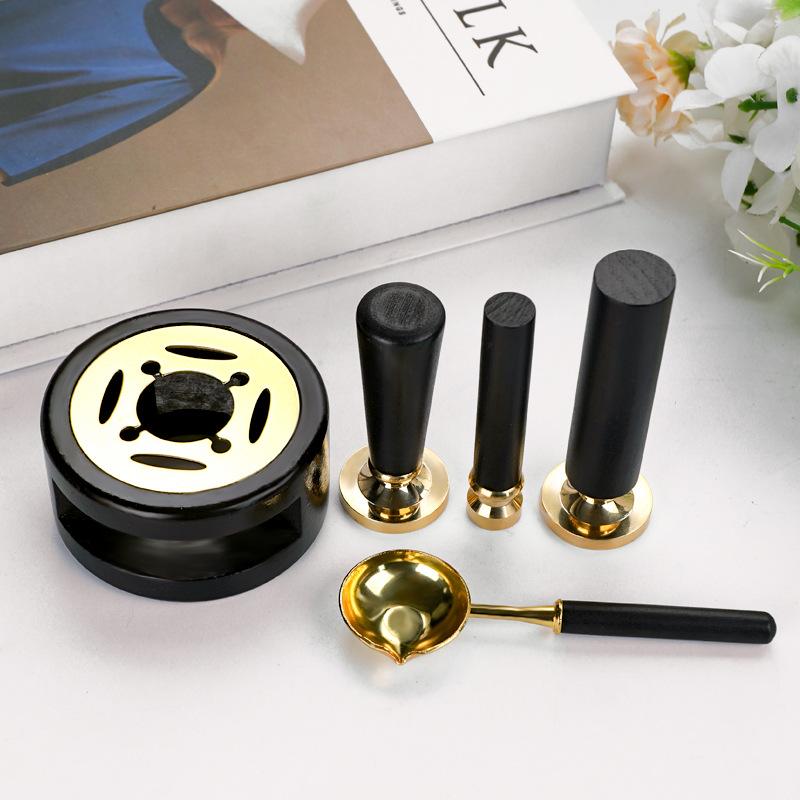 Набор для восковой печати 3 шт./упак. Инструмент для плавильной печи, нагреватель для восковой печати, набор штампов для восковой печати с ложкой для плавления воска для плавления восковой печати