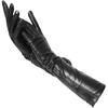 High Quality Ladies Color Lambskin Leather Gloves Length 47cm Winter Warm Fashion Long Gloves