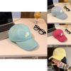Stylish Korean Yellow Letter Embroidered Baseball Cap For Women Spring Summer 2024