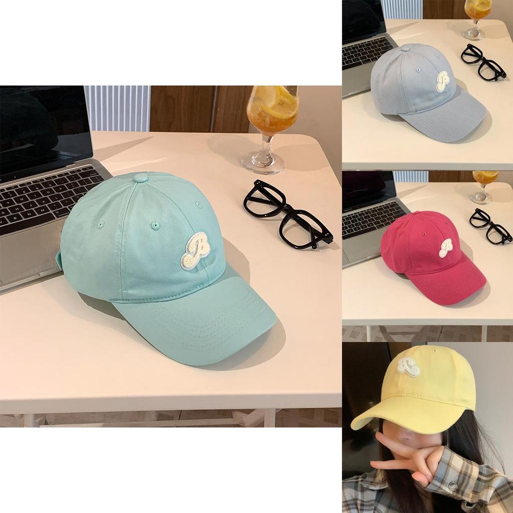 Stylish Korean Yellow Letter Embroidered Baseball Cap For Women Spring Summer 2024