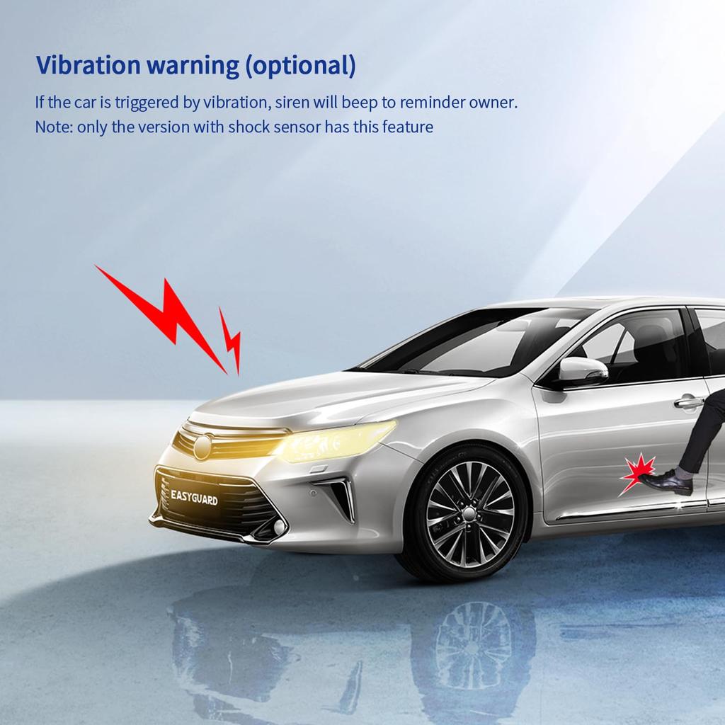 Система автомобильной сигнализации EASYGUARD PKE с датчиком приближения, дистанционным запуском двигателя кнопкой, паролем и DC12V Ec002-T2-Ns Блокировка/Разблокировка, Запуск, Запуск касанием,