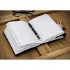 Handmade Wicca Leather Journal Black Pentagram Diary Cotton Paper For Poetry