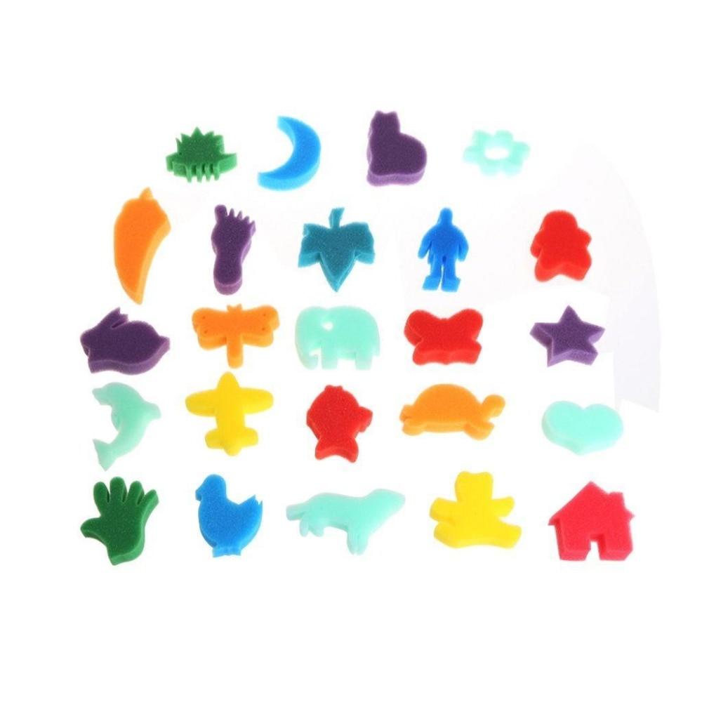 24 шт. Губка для детей, набор для рисования, домашнего образования, школы, самодельных игрушек