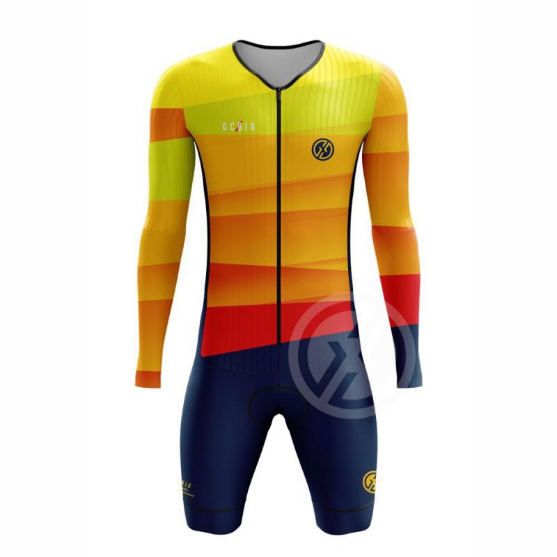 Mens Triathlon Suit Cycling Bodysuit Road Bike Racing Swim Run Sportswear