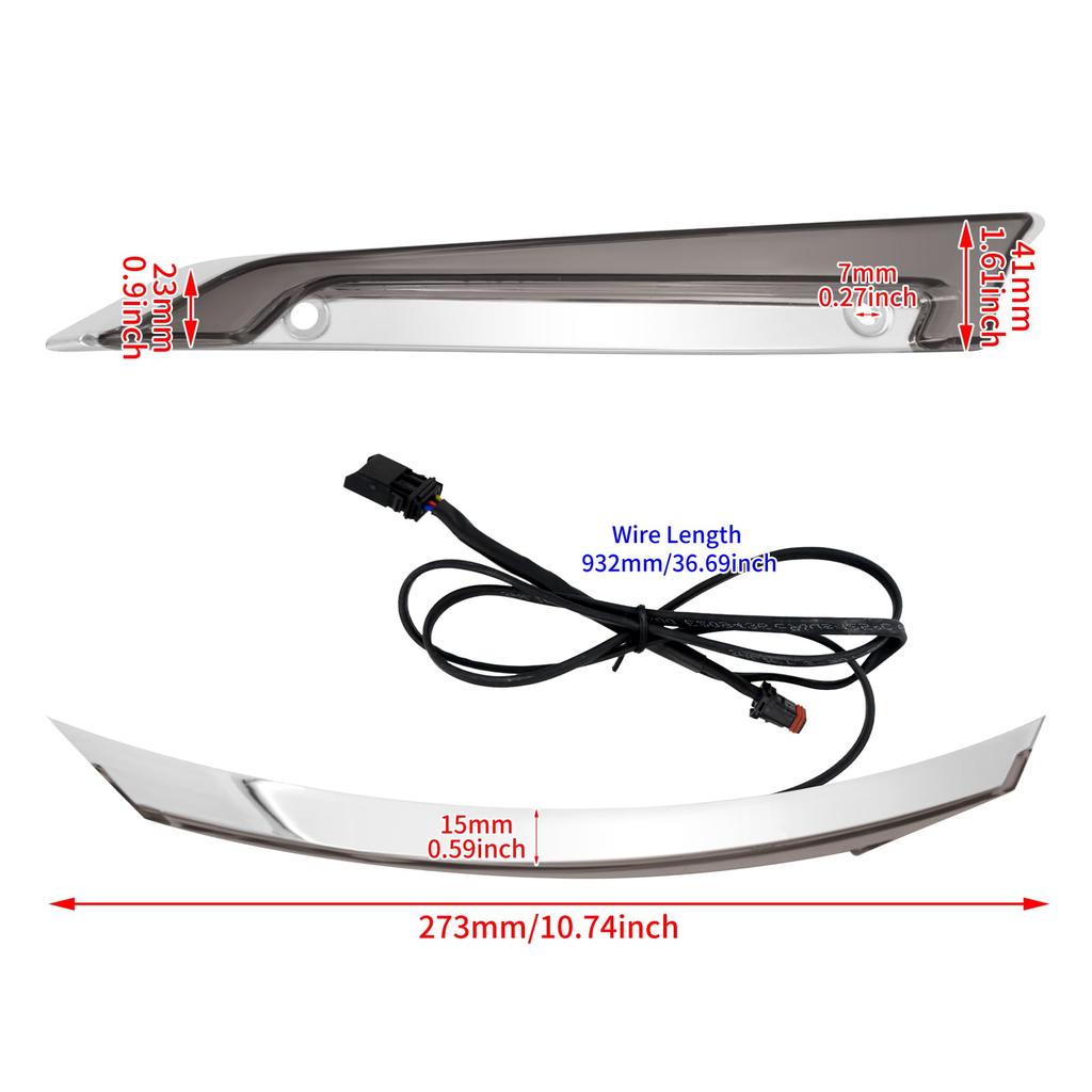 HDBUBALUS Светодиодный фонарь для отделки лобового стекла мотоцикла, индикатор освещения, фары, янтарные указатели поворота, белые дневные ходовые огни для Harley