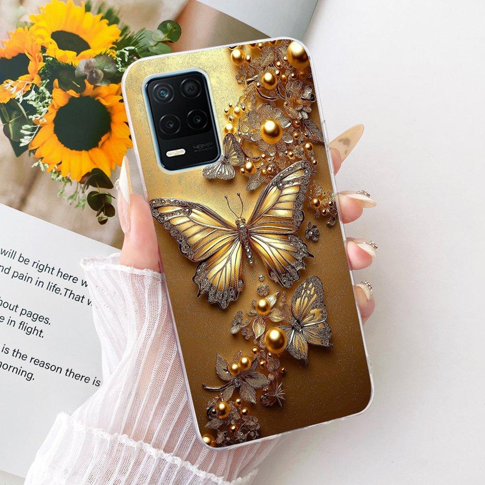Чехол для Realme 8 5G RMX3241 Популярная бабочка Мягкий силикон Прозрачный ТПУ Чехол для Realme Narzo 30 5G Funda Realme8 8s 5G V13 Capa