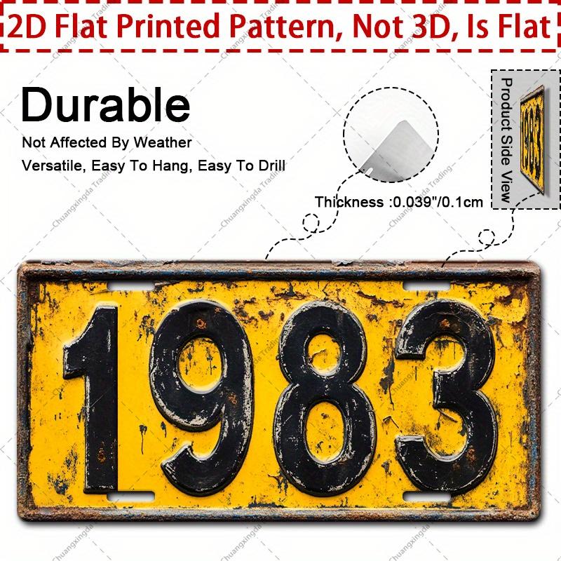 D Flat D Flat Print pc Vintage Metal Aluminum Sign Decorative Signs And Plaques (X) Suitable for Cars Wall