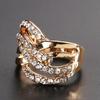 Роскошное кольцо на палец с инкрустацией стразами, подарочные украшения