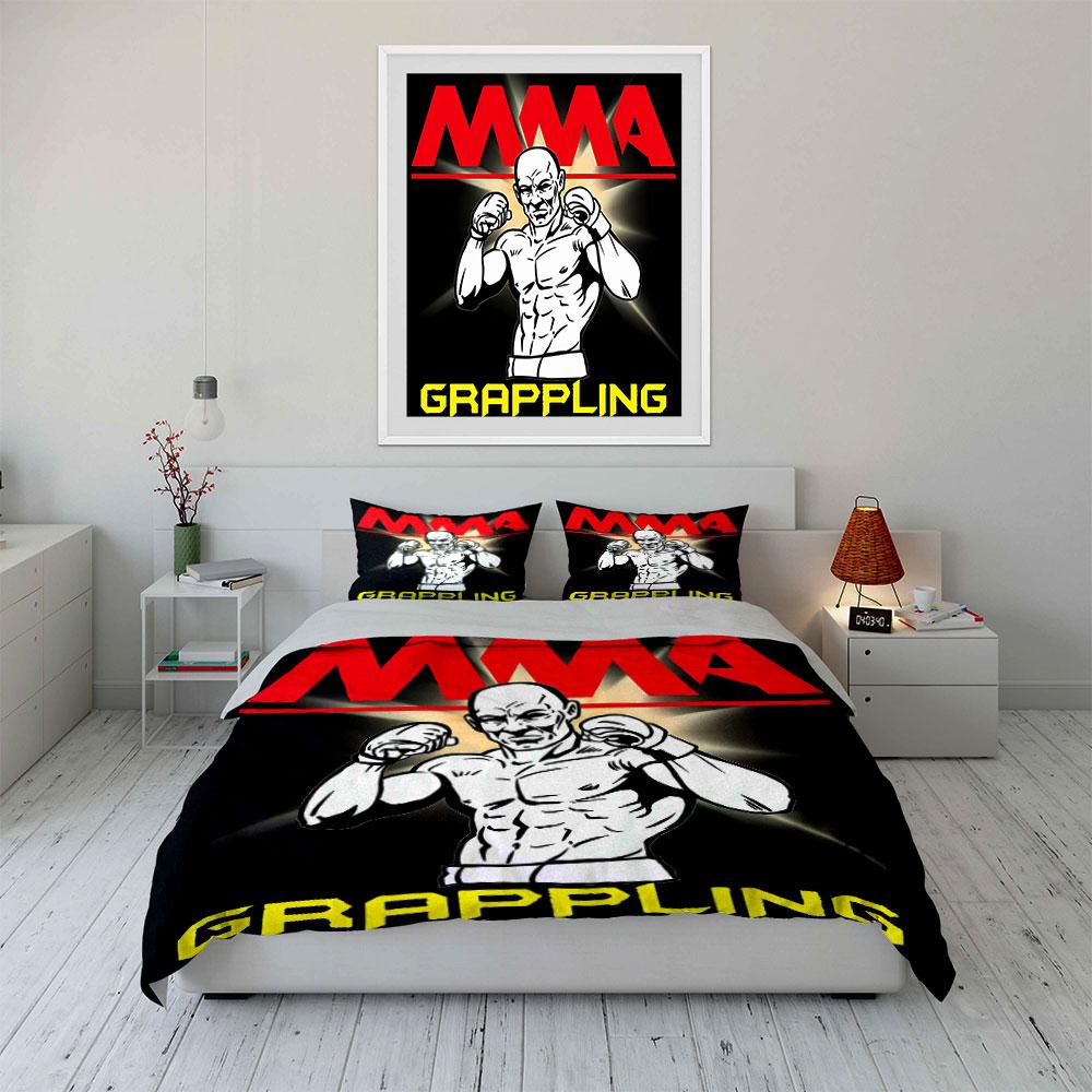 MMA fighter, bold text. Bedding sets Duvet cover sets Duvet covers Pillowcases(1*Duvet Cover 2*Pillowcases without duvet insert)