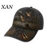 Hiking Cap with Curved Brim Vintage Hunting Baseball Cap, Duck Dog Pattern Hat, Breathable Moisture Gift for Enthusiasts Wicking Adjustable