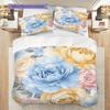 Blossoms Pattern Bedding Quilt Set Quilt Cover Pillowcase Home Decoration Birthday Gift (1 * duvet cover + 2 * pillowcase, without core)