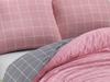 Parure de lit - TRENDY - Rose - 140x200cm - 80% Coton - 20% Polyester