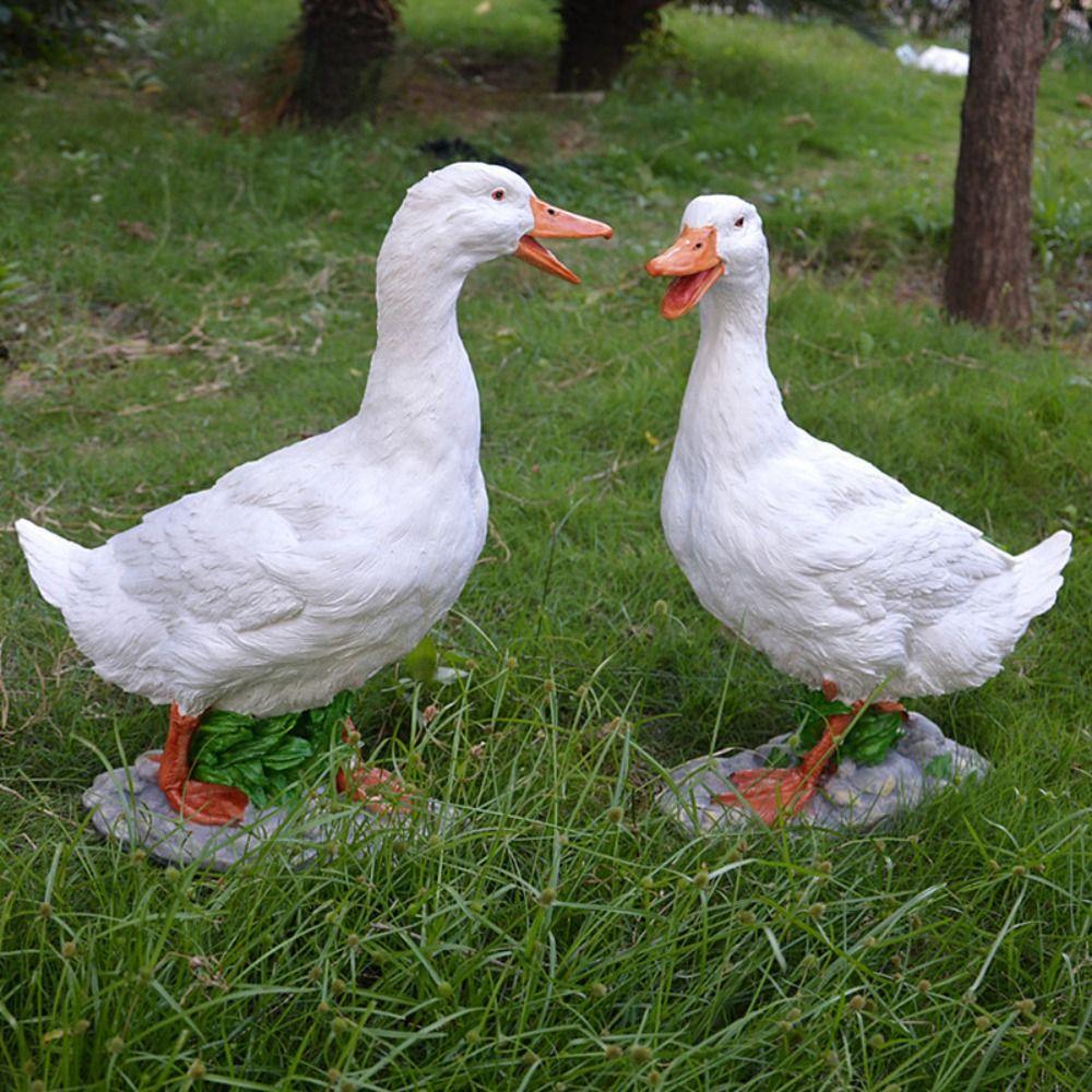 pcs For Outdoor LIfelike Simulation Duck Large Park Landscape Duck Model Resin Crafts Garden Decor