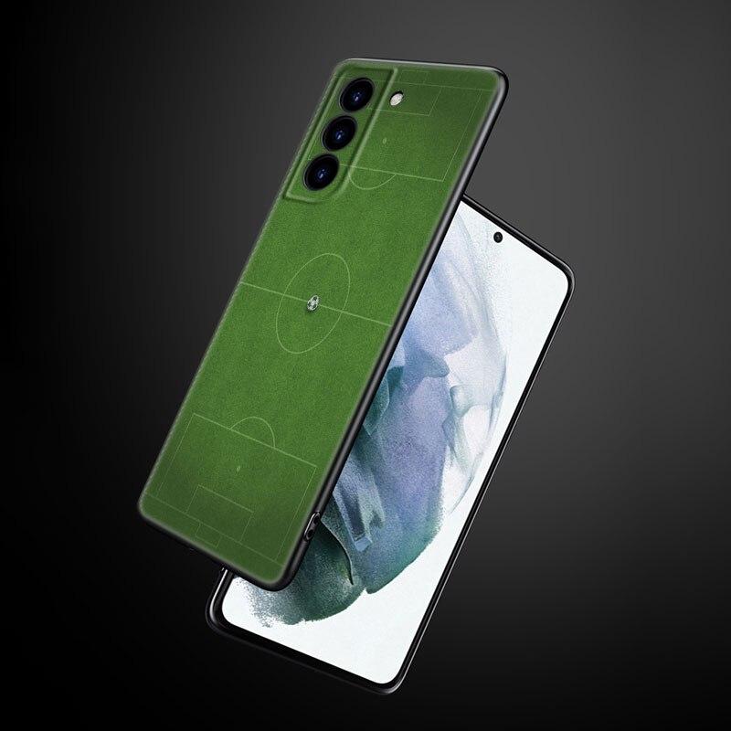 Чехол для телефона с футбольным полем для Samsung Galaxy S22 Pro S21 S20 Ultra FE S10 Lite 5G S10E S9 S8 Plus, мягкий черный чехол из ТПУ