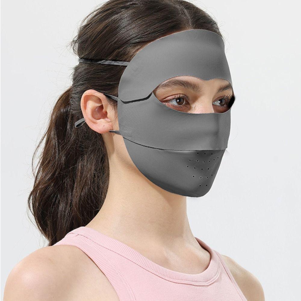 Breathable Sunscreen Mask Thin Face Gini Mask Adjustable Face Cover  Riding