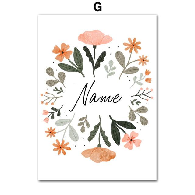 Медведь Кролик Цветок Гриб Лесная Детская Бохо Wall Art Холст Картины Плакаты и Отпечатки Настенные Панно Декор Детской Комнаты Без Рамки