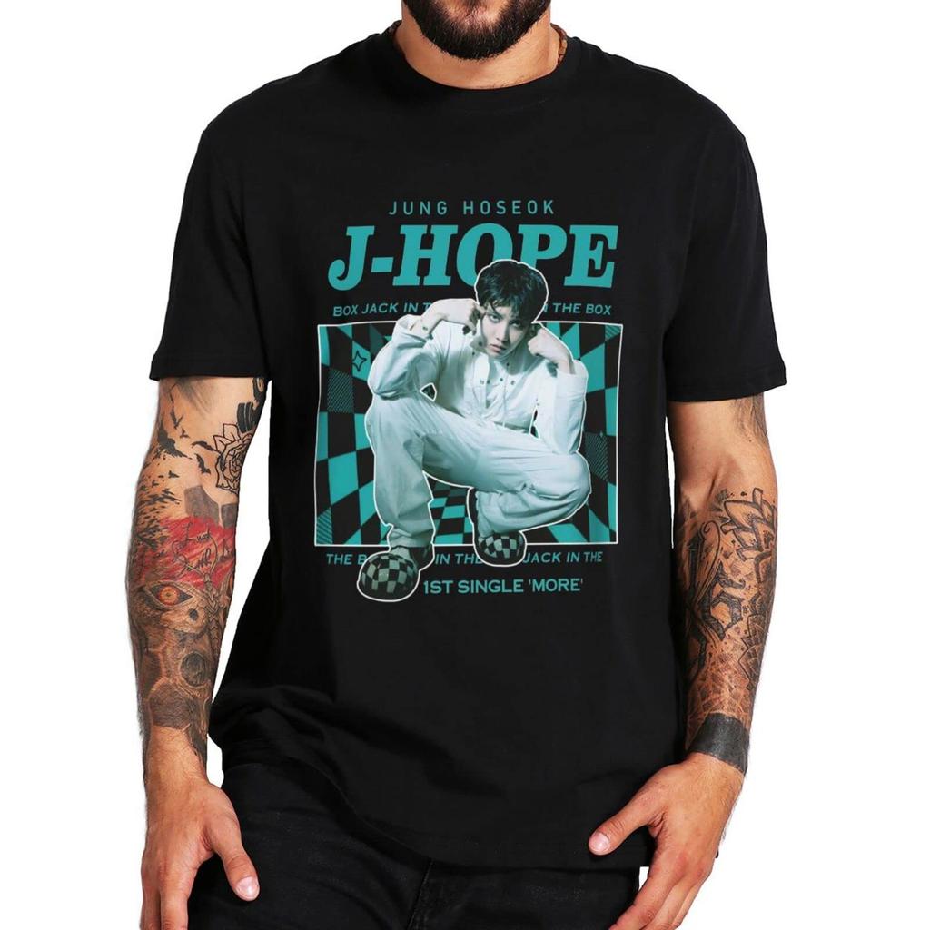 J-Hope Jack in The Box T Shirt Short Sleeve 100% Cotton Pop Singer T Shirt Round Neck Tops Plus Size