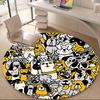 1pc Doodle Dogs Office Round Area Rug,  Mat Suitable ForOffice, Under Office Chairs Bedroom Living Room Home Decor, Room Deco