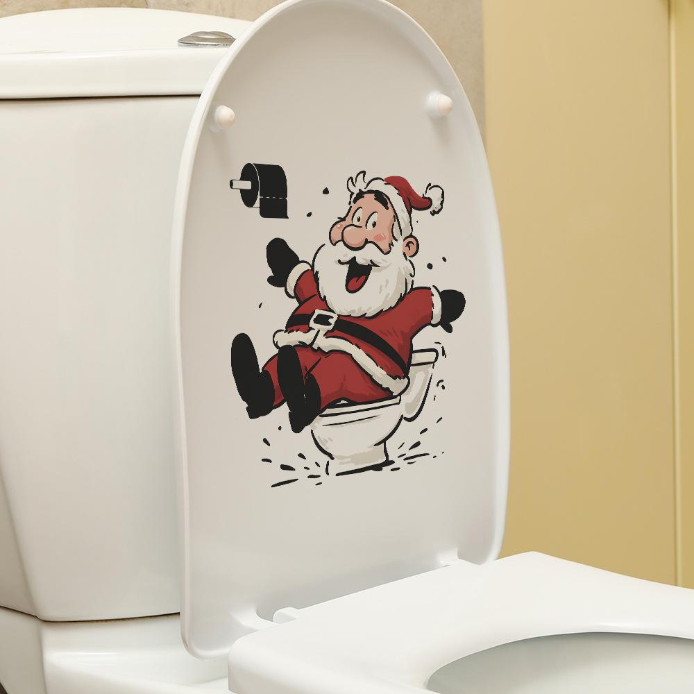 Personalized Santa Claus Toilet Toilet Stickers for Beautifying The Wall