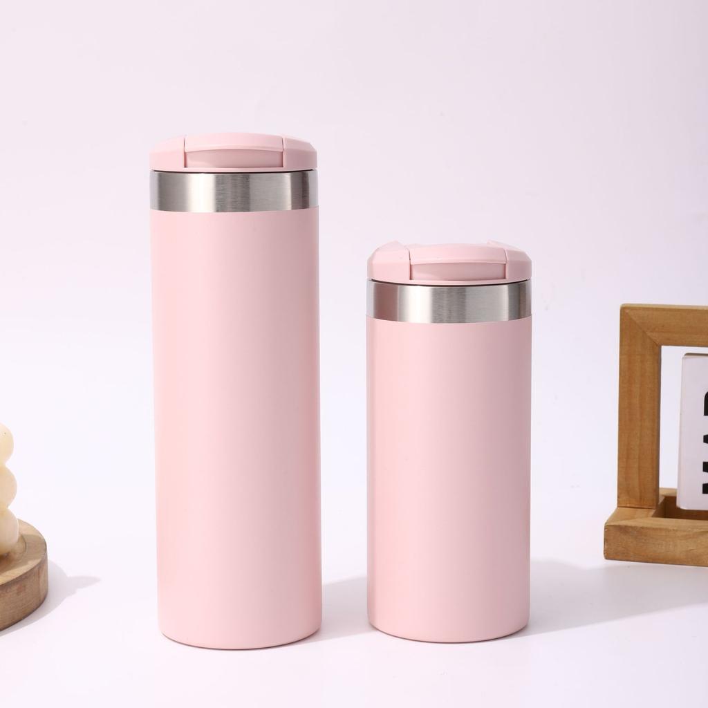 Кружка для кофе с откидной крышкой для питья напрямую, термос из нержавеющей стали 304, офисная, студенческая, для занятий спортом на открытом воздухе, прямая кружка