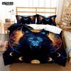 Forest Animal Wolf Printed Polyester Bedding Set Soft And Comfortable Comforter Bedding Sets Complete Size Customizable