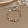 Gold Silver Color Wrap Beaded Bracelets Round Beads Party Jewelry Snake Chain Bracelet  Women