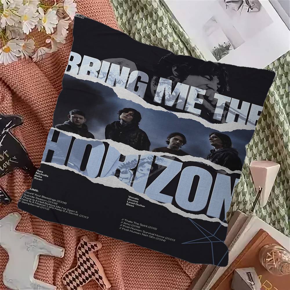 Рок-группа B-Bring Me The H-Horizon Персонализированные Фото Текст Домашние Декоративные Подушки Бытовые Подарки 45X45См
