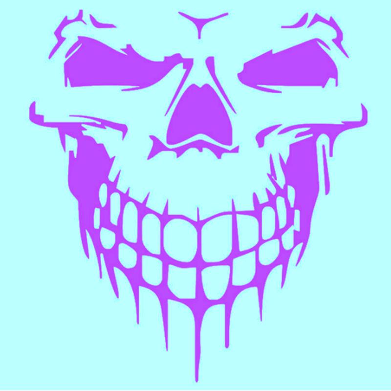 Наклейка на автомобиль Съемная Водонепроницаемая Цветная Лазерная 3D Череп Виниловая ПЭТ Наклейка Наклейка Авто Внешний Стайлинг Декоративные Аксессуары