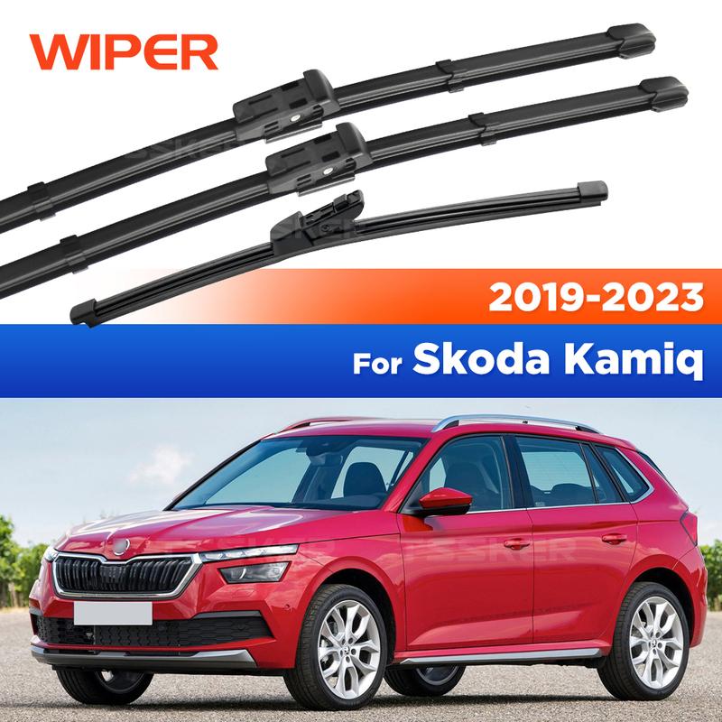 Front & Rear Wiper For Skoda Kamiq - Wiper Blades Windshield Windscreen Window Brushes 28"+18"+13"