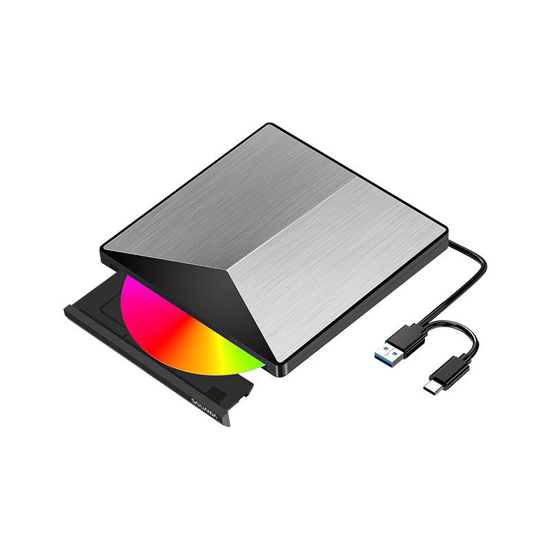 Sanzechuangtong Универсальный внешний DVD/VCD-резак USB/Type-C для ноутбуков и настольных компьютеров