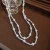 Бриллиантовое ожерелье из жемчуга в форме капли воды, осенне-зимняя французская цепочка для свитера в стиле легкой роскоши, модное универсальное высококлассное ювелирное изделие