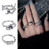 Новые шикарные регулируемые открывающиеся хрустальные стеклянные эстетические кольца для женщин готическое неправильное сердце вечеринка палец кольцо креативные ювелирные подарки