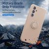 Для Samsung Galaxy A54 5G Чехол для телефона из жидкого силикона с подставкой и защитной пленкой для экрана из закаленного стекла с 2.5D изогнутым краем