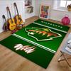 "Green Forest Sunset with Wild Logo" Patterned carpet, non slip mat suitable for living room and bedroom sofas