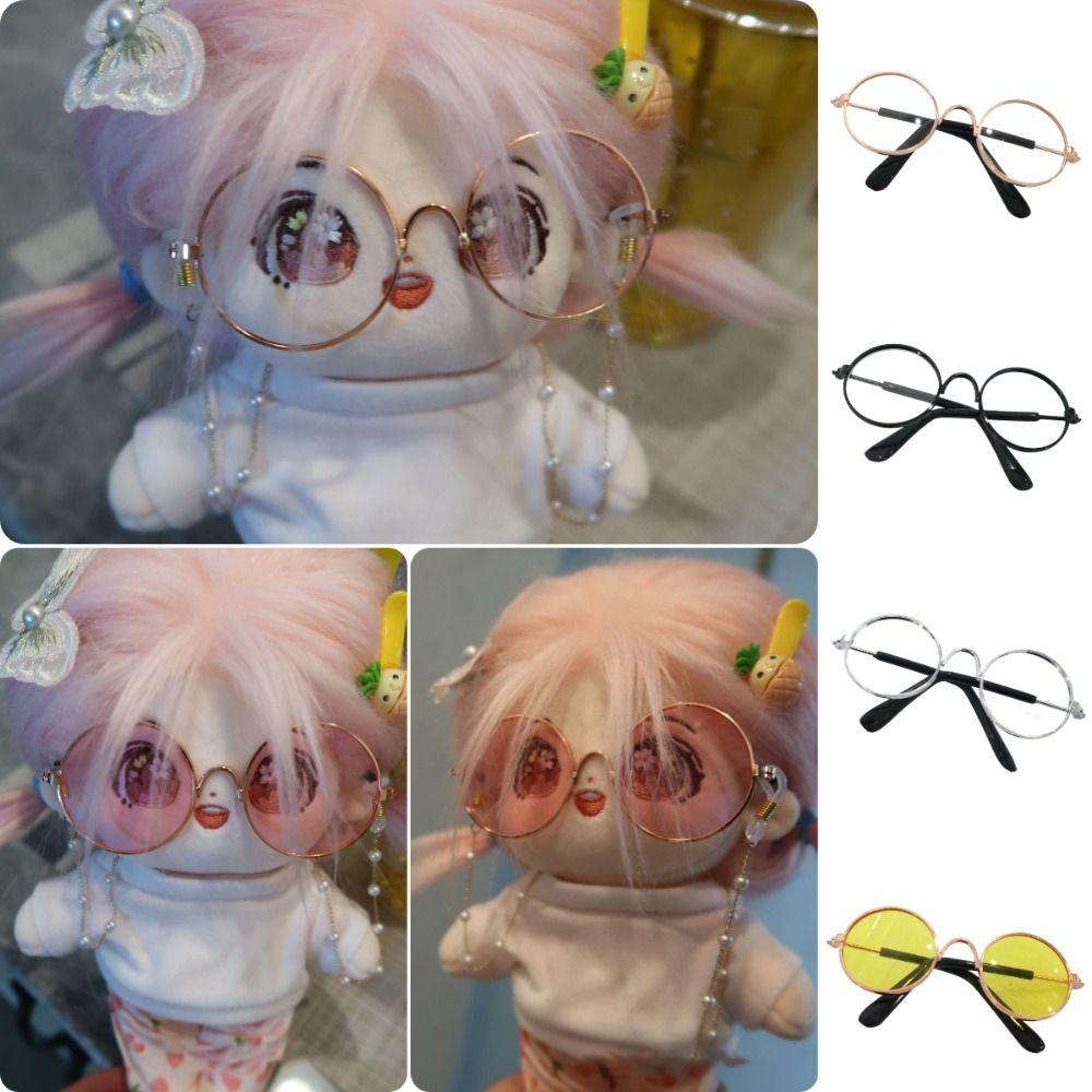 10CM Round Frame Glasses Toys Toy Decorative Glasses Trend Mini Doll Glasses Dolls Accessories
