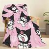 Kawaii K-Kuromi-I Blanket Soft Throw Blanket for Home Bedroom Bed Sofa Picnic Travel Office Rest Cover Blanket Gift