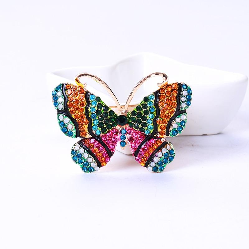 Blucome Красочная брошь-бабочка, женская брошь для пальто, костюма, сумки, булавки для лацканов, украшения для свадебной вечеринки, подарок на Новый год