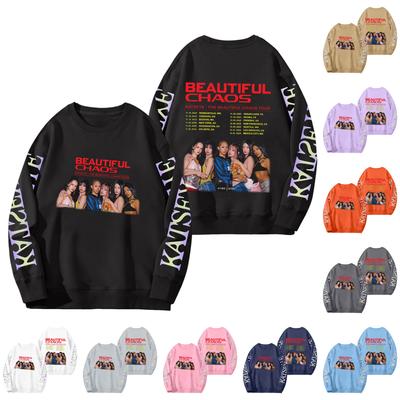 Женский модный пуловер с длинным рукавом, принтом и круглым вырезом, свободного кроя