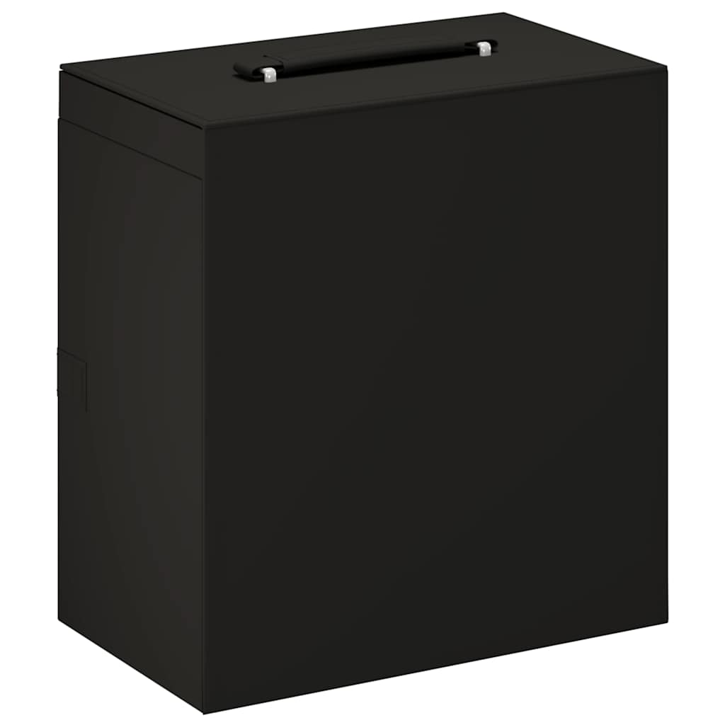 5 Tier Jewelry Box with Mirror and Lockable Design Black