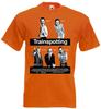 Футболка с плакатом к фильму TRAINSPOTTING Оранжевая все размеры