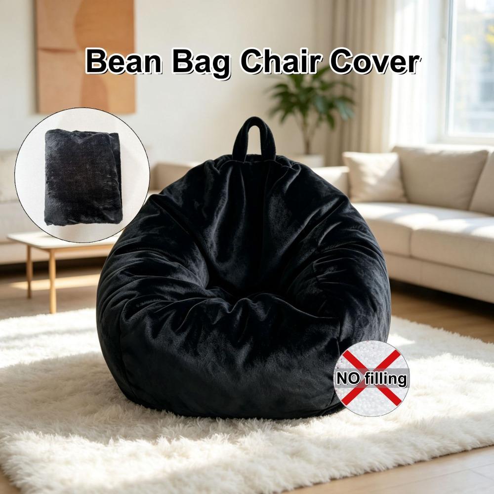 Washable Bean Bag Chair Cover No Filling Lazy Sofa Cover Durable Beanbag Pouf Doll Storage